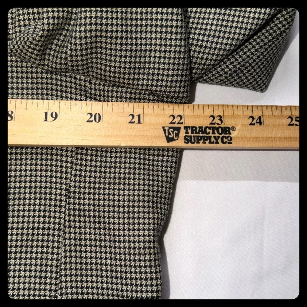 Hart Schaffner Marx Sport Coat Mens 42S Tan Houndstooth Blazer Professional